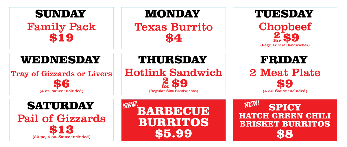 Daily Specials